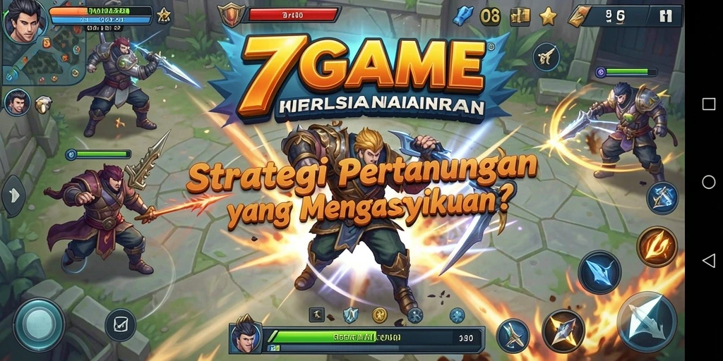 Tampilan gameplay mengesankan dari 7GAME dalam pertempuran strategi.