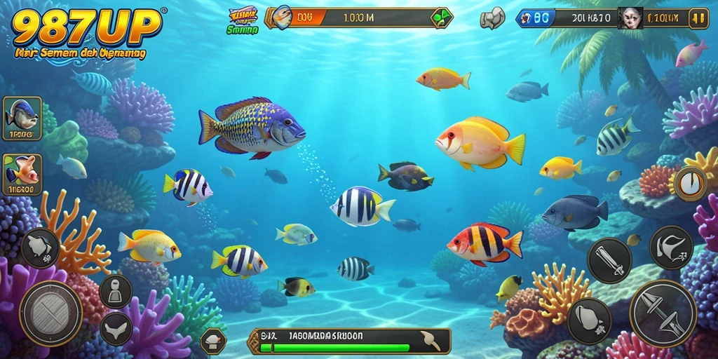 Tampilan gameplay Tembak Ikan yang seru di 987UP.