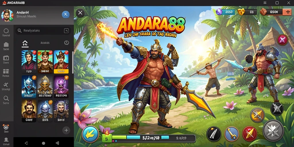 Screenshot menunjukkan gameplay mendalam dan interaktif dari ANDARA88.