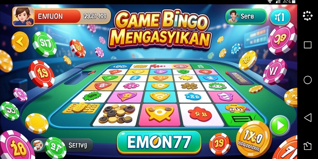 Screenshot gameplay EMON77 yang menunjukkan keseruan bermain Bingo.