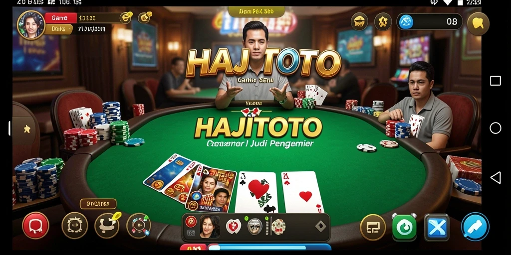 Screenshot utama HAJITOTO menampilkan aksi seru permainan Poker.