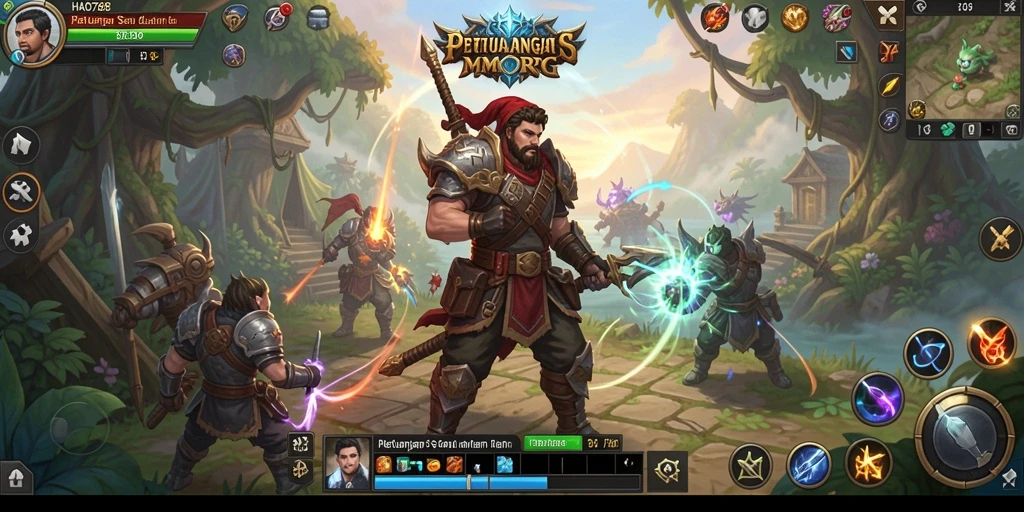 Screenshot HAO788 menampilkan aksi seru dalam pertarungan MMORPG.