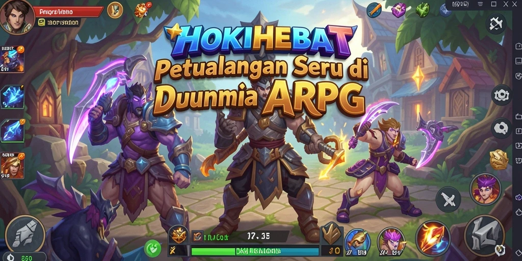 Tangkapan layar gameplay HOKIHEBAT yang menampilkan aksi seru dalam petualangan ARPG.