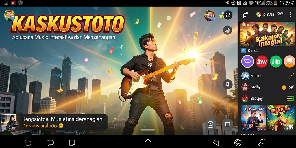 Screenshot gameplay <strong>KASKUSTOTO</strong> menampilkan fitur interaktif musik yang menarik.