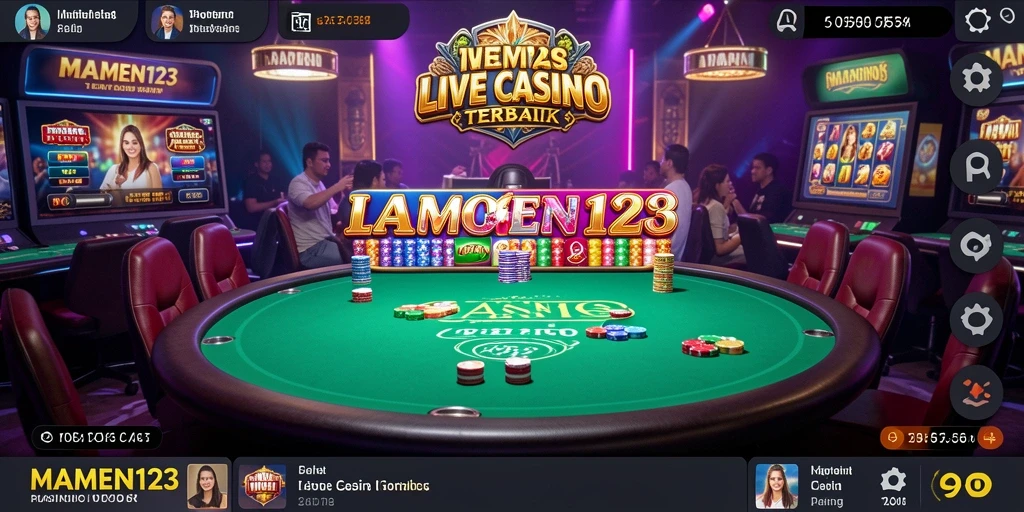 Screenshot MAMEN123 menampilkan dealer langsung dan permainan kasino yang menyenangkan.