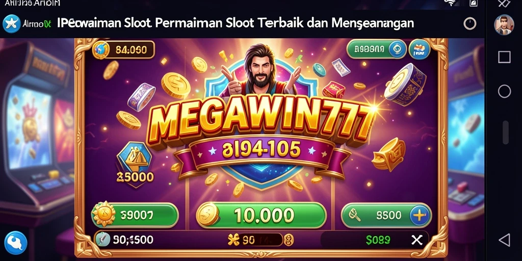 Tampilan gameplay MEGAWIN777 yang menyenangkan dan penuh warna.