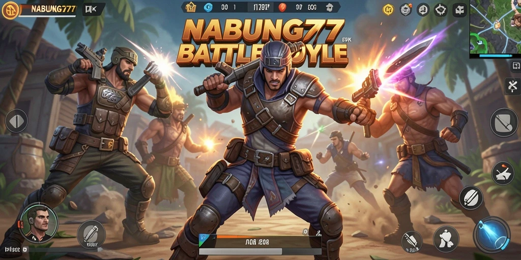 Tangkapan layar menunjukkan aksi intens para pemain dalam pertarungan Battle Royale.