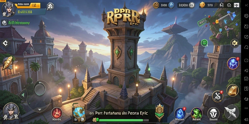 Tampilan gameplay RPRR menakjubkan dengan aksi Tower Defense seru.