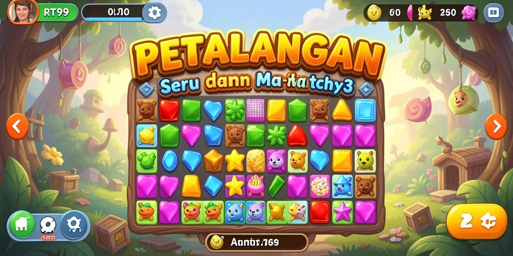 Screenshot dari gameplay seru RT99 dengan berbagai level menantang.