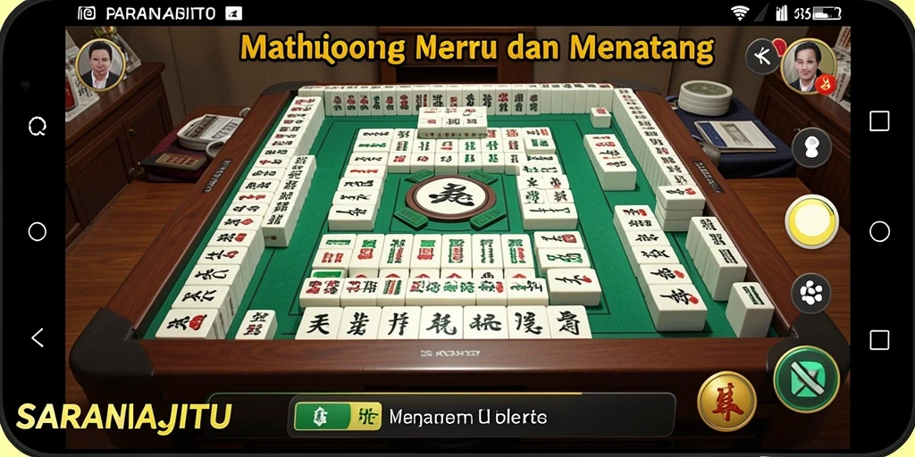 Tampilan gameplay SARANAJITU dengan level Mahjong yang menarik.