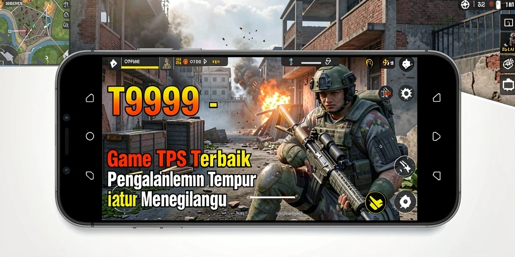 Screenshot gameplay T9999 menampilkan pertempuran seru dan grafis tajam.