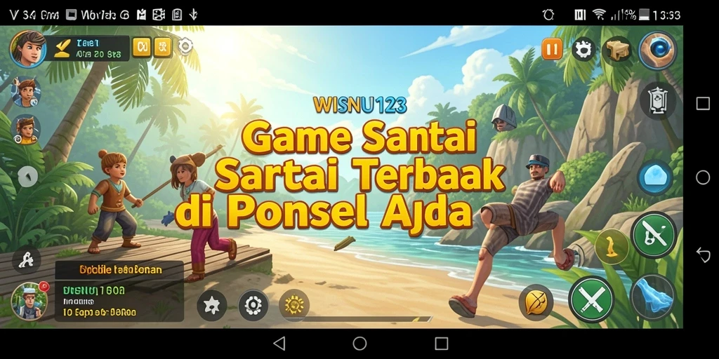 Tangkapan layar gameplay WISNU123 menampilkan aksi seru dan karakter menarik.
